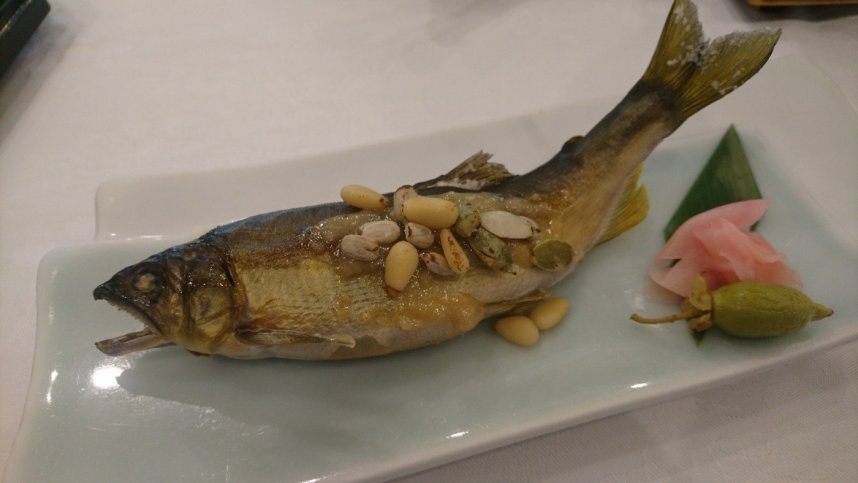 鮎の木の実焼き