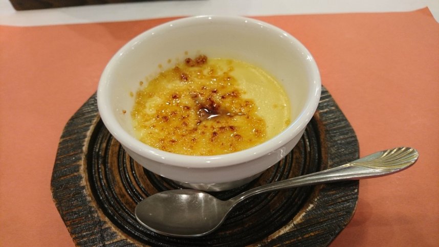 デザートのさつまいものブリュレ